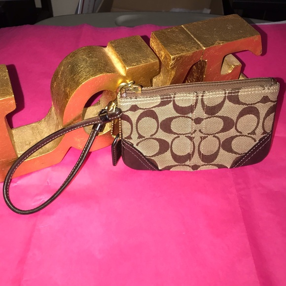 Coach Handbags - Coach Brown Wristlet